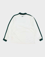 Vintage Nike Embroidered Logo Moc-Neck Long-sleeve T-Shirt - M
