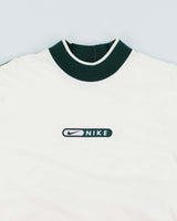 Vintage Nike Embroidered Logo Moc-Neck Long-sleeve T-Shirt - M