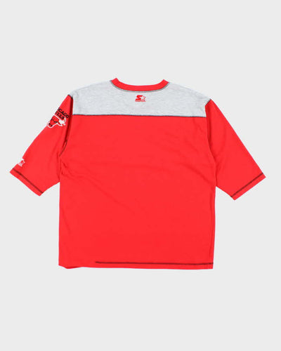 Vintage 90's Starter Chicago Bulls NBA 1/2 Sleeve T-Shirt - L