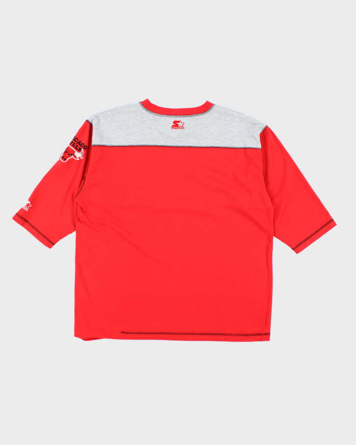 Vintage 90's Starter Chicago Bulls NBA 1/2 Sleeve T-Shirt - L