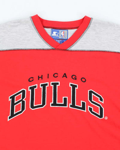 Vintage 90's Starter Chicago Bulls NBA 1/2 Sleeve T-Shirt - L