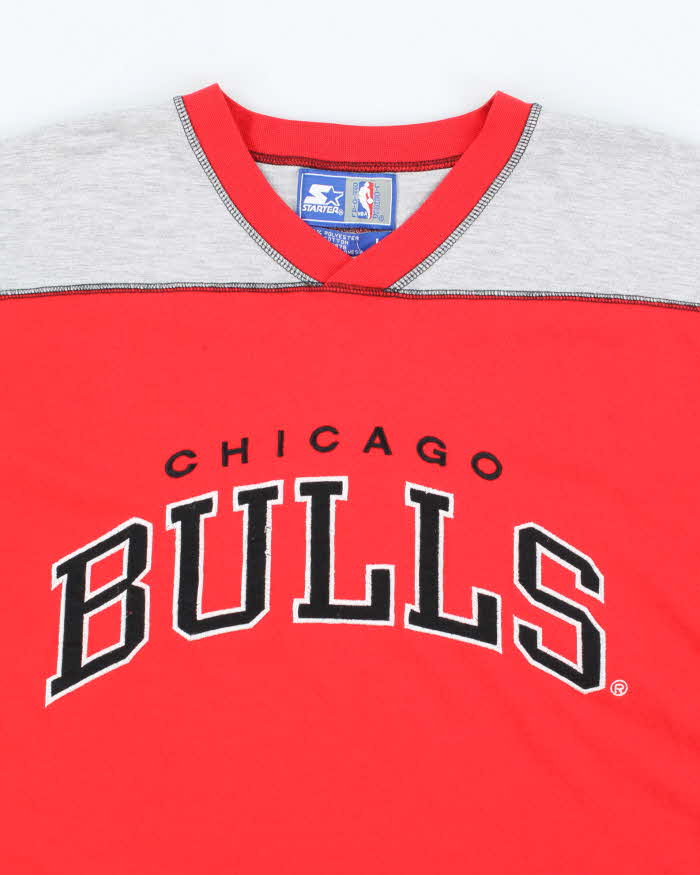 Vintage 90's Starter Chicago Bulls NBA 1/2 Sleeve T-Shirt - L