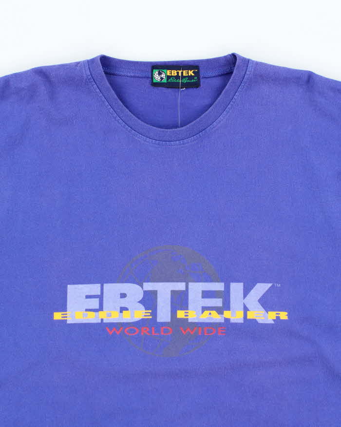 Vintage 90's Eddie Bauer Centre Logo Long-sleeve - XL