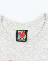 Vintage 90's Disney Big Mickey Heart Graphic Long-sleeve T-Shirt - M