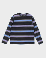 Vintage Stussy Striped Long-sleeved T-Shirt - M