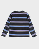 Vintage Stussy Striped Long-sleeved T-Shirt - M