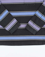 Vintage Stussy Striped Long-sleeved T-Shirt - M