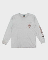 Vintage 2000's Harley Davidson Flame Logo Pocket Long-sleeve T-Shirt - L