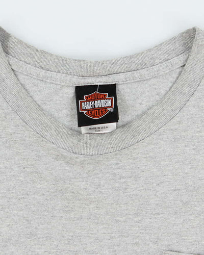 Vintage 2000's Harley Davidson Flame Logo Pocket Long-sleeve T-Shirt - L