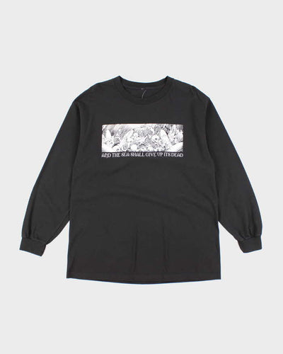 Vintage Gothic Graphic Long-sleeve T-Shirt - L