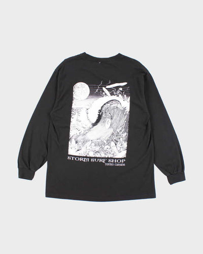 Vintage Gothic Graphic Long-sleeve T-Shirt - L