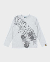 Vintage Y2K Biker Drawing Gothic Graphic Long-sleeve T-Shirt - M