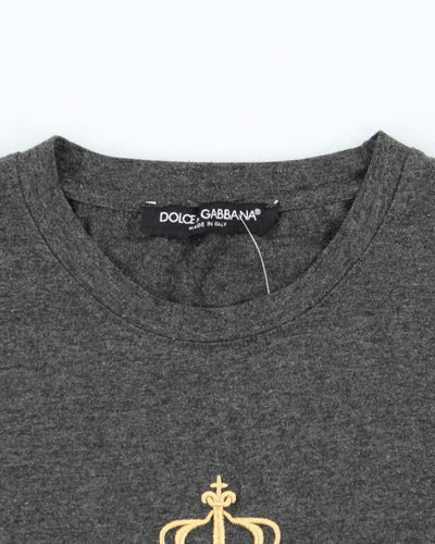 Vintage Y2K Dolce & Gabbana Embroidered T-Shirt - M