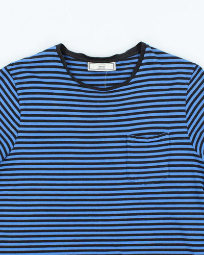 Vintage 2000's AMI Striped Lightweight T-Shirt - M