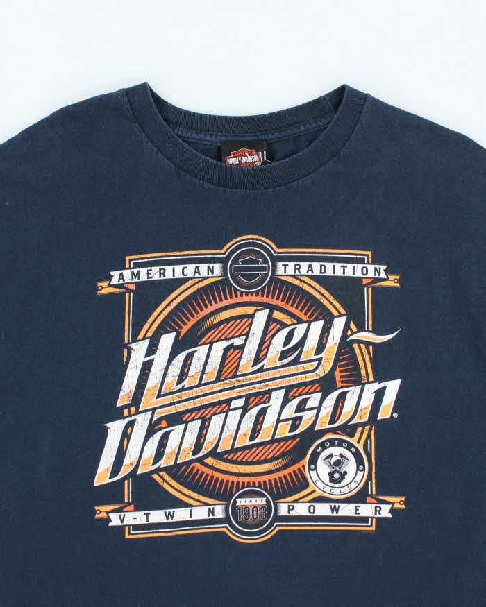 Vintage Harley Davidson Graphic Long-sleeve T-Shirt - XL