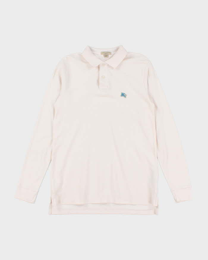 Vintage Y2K Burberry Small Logo Long-sleeved Polo Shirt - M