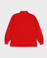 Vintage 90's Versace Small Logo Long-sleeved Polo Shirt - L