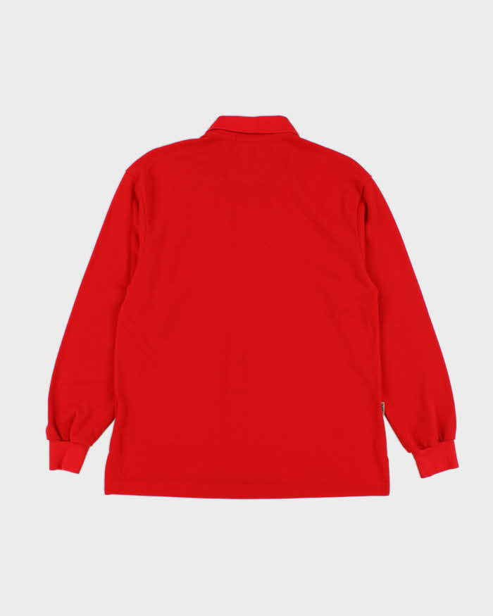 Vintage 90's Versace Small Logo Long-sleeved Polo Shirt - L