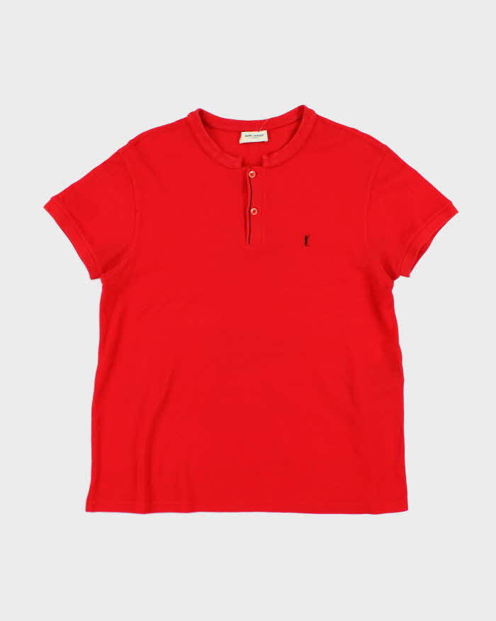 Vintage Yves Saint Laurent Henley Collar Polo Shirt -M