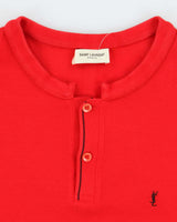 Vintage Yves Saint Laurent Henley Collar Polo Shirt -M