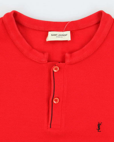 Vintage Yves Saint Laurent Henley Collar Polo Shirt -M