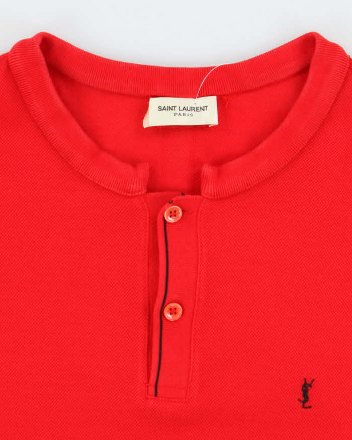 Vintage Yves Saint Laurent Henley Collar Polo Shirt -M