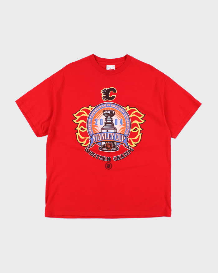 Men's 2004 Stanley Cup Red Cotton T-Shirt - XL