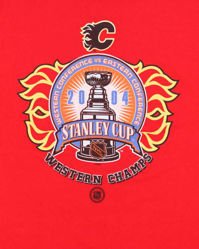 Men's 2004 Stanley Cup Red Cotton T-Shirt - XL