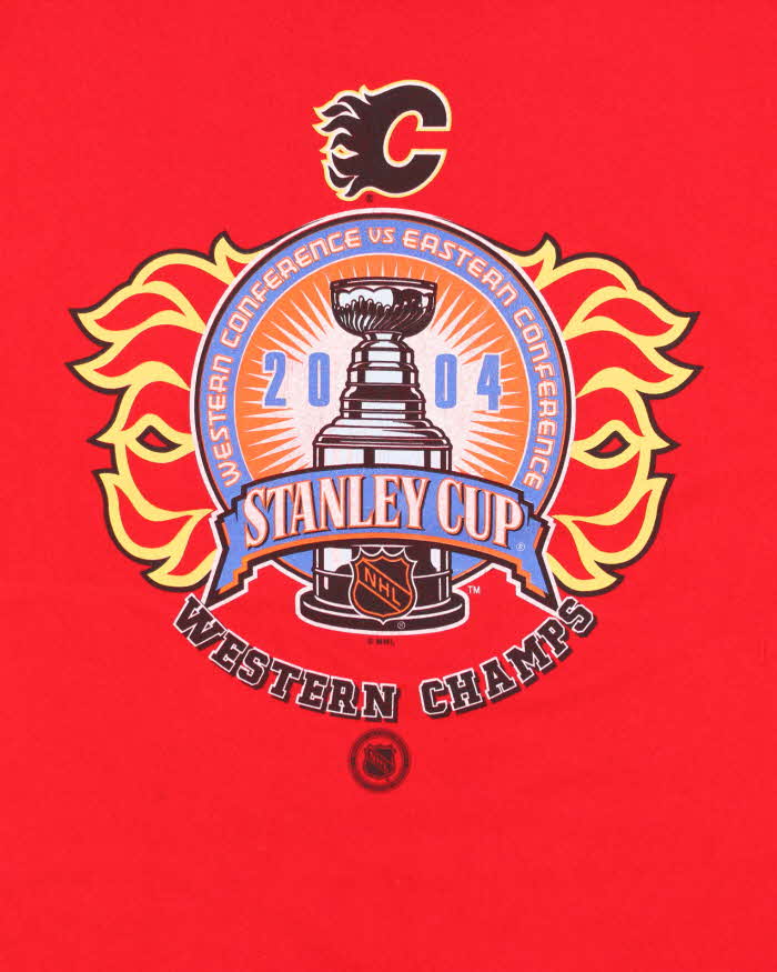 Men's 2004 Stanley Cup Red Cotton T-Shirt - XL