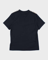 Burberry Black with Plaid Detail T-Shirt - M