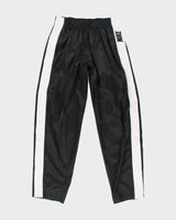 Men's Nike Side-Snap Black and White Tracksuit Bottoms - M