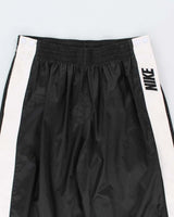Men's Nike Side-Snap Black and White Tracksuit Bottoms - M