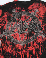 Vintage Y2K Slayer All Over Print Band T-Shirt - M