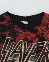 Vintage Y2K Slayer All Over Print Band T-Shirt - M