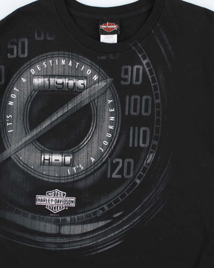 Vintage Harley Davidson Speed Dial Graphic T-Shirt - L