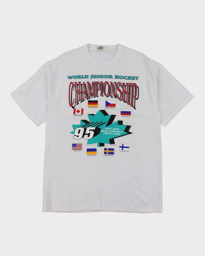 Vintage Hockey World Championship Graphic T-Shirt - XL