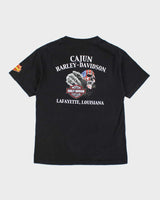 Vintage Harley Davidson Flaming Skull Graphic T-Shirt - M