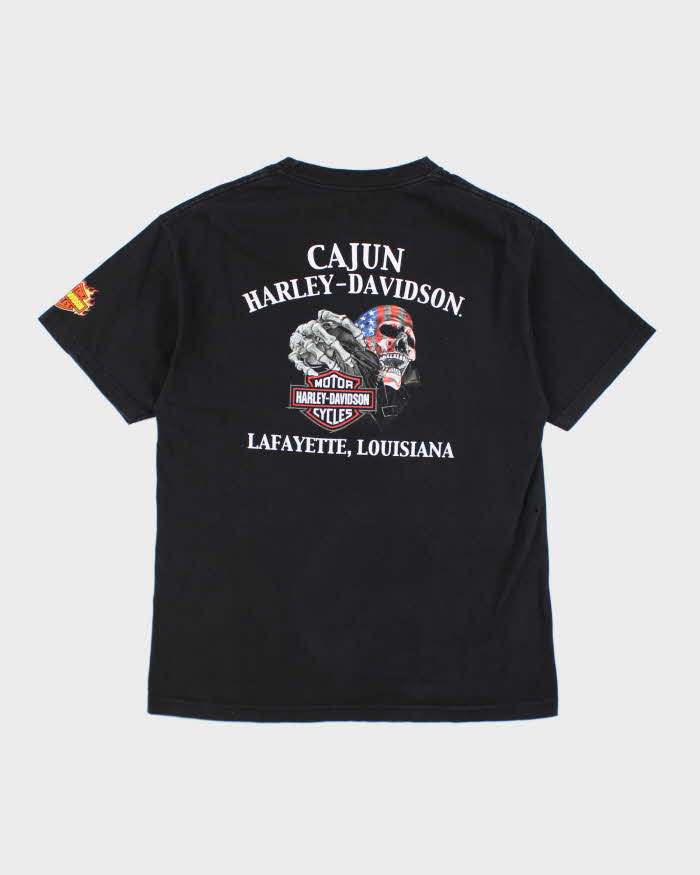 Vintage Harley Davidson Flaming Skull Graphic T-Shirt - M