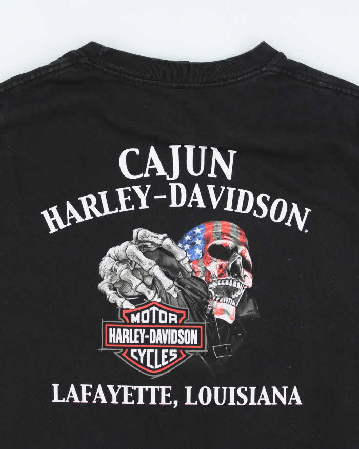 Vintage Harley Davidson Flaming Skull Graphic T-Shirt - M