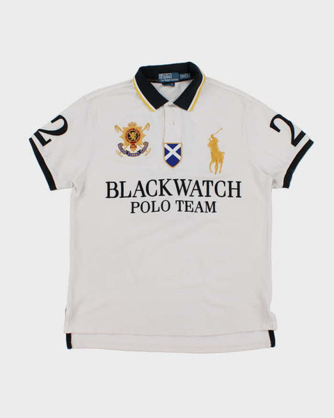 Vintage Ralph Lauren Black Watch Team Polo Shirt - M – Rokit