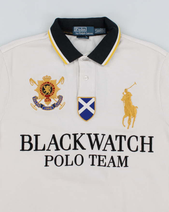 Vintage Ralph Lauren Black Watch Team Polo Shirt - M – Rokit