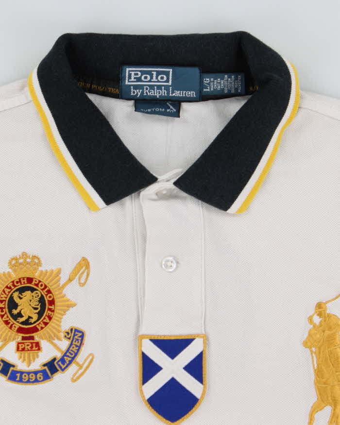 Vintage Ralph Lauren Black Watch Team Polo Shirt - M – Rokit