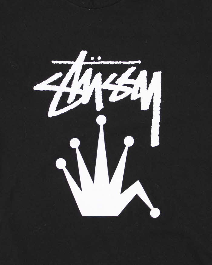 Vintage 2000's Stussy Crown Graphic T-Shirt - S