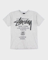 Vintage 2000's Stussy Spell Out Graphic T-Shirt - S