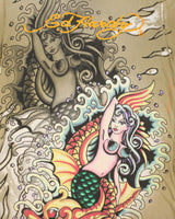 Vintage 2000's Ed Hardy Mermaid Graphic T-Shirt - L