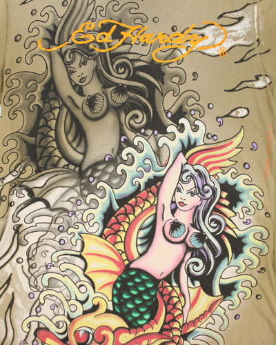 Vintage 2000's Ed Hardy Mermaid Graphic T-Shirt - L