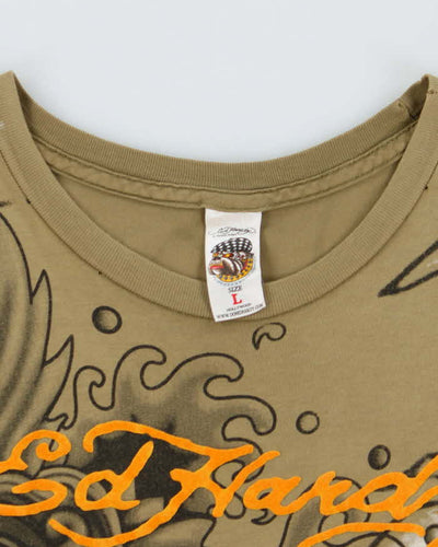 Vintage 2000's Ed Hardy Mermaid Graphic T-Shirt - L