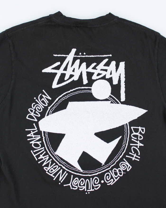 Vintage Y2K Stussy Surfer Graphic T-Shirt - M