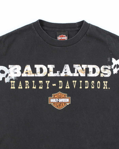 Vintage Y2K Harley Davidson Badlands Graphic T-Shirt - M