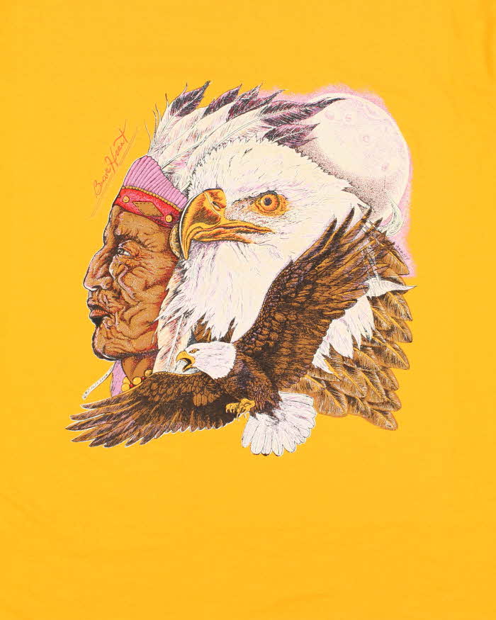 Vintage 90's Brave Heart Eagle Graphic T-Shirt - L